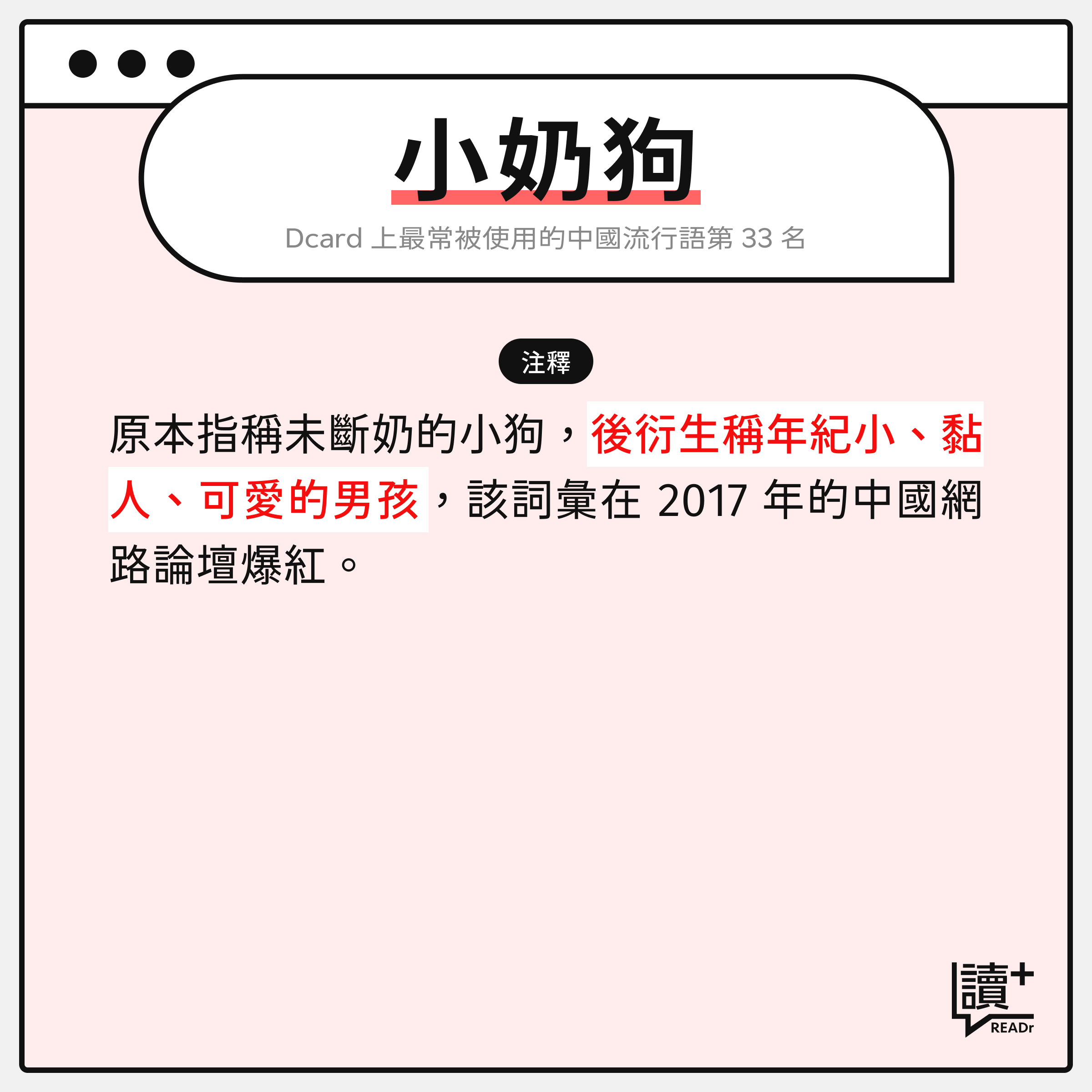 中國流行語詞彙:小奶狗