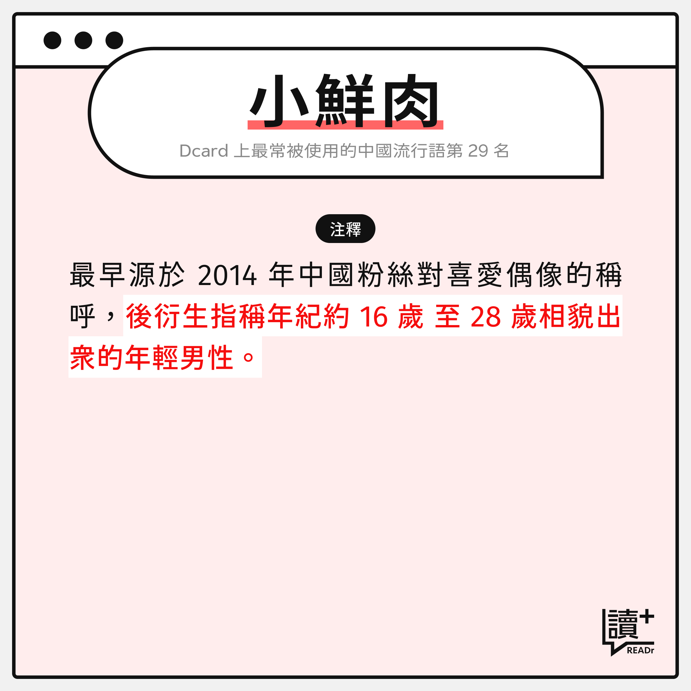 中國流行語詞彙:小鮮肉
